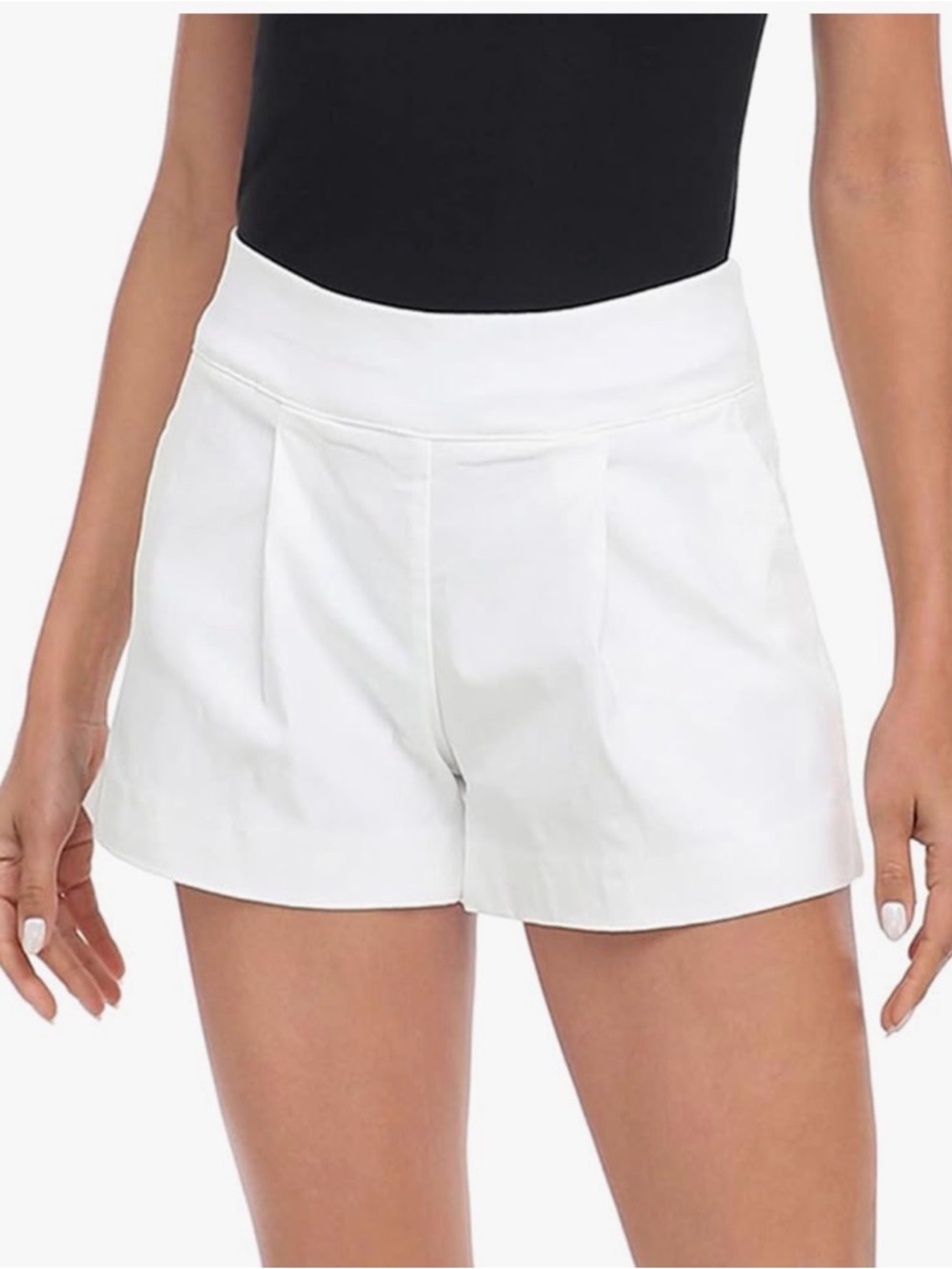 2 Pair High-Waist Tailored Women's Shorts